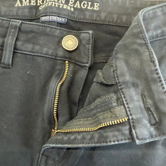 American Eagle Jeans Women’s 8 Black Hi‎ Rise Jegging Skinny Stretch Denim - Picture 4 of 9